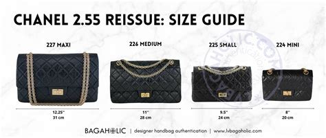 chanel classic handbags sizes